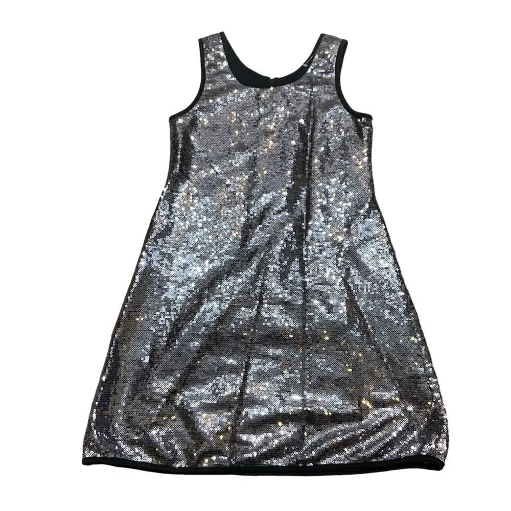 Girls‎ Jona Michelle Silver Sequin Holiday Dress Size 8